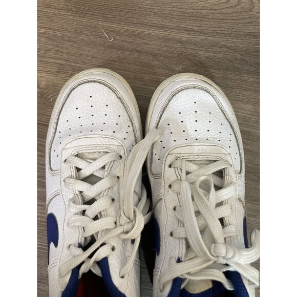 Nike Air Force 1 Low White Blue Swoosh Casual Sneakers Size 6Y (W 7.5) - Picture 6 of 11